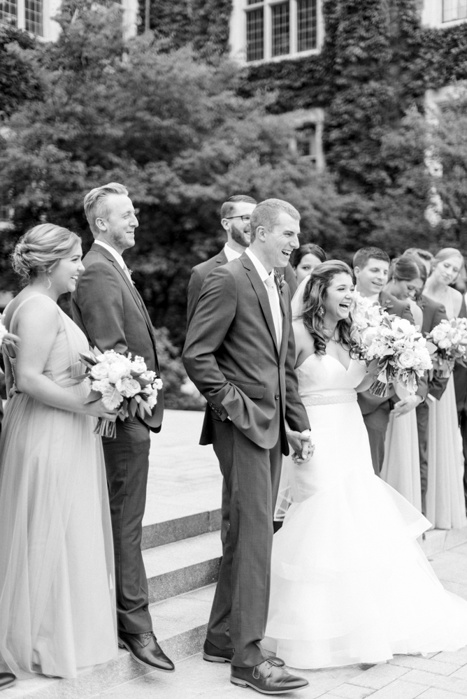 wedding party candid portraits at Wedding at Lehigh University and Lehigh Country Club by Fine Art Photographer Michelle Behre Photography