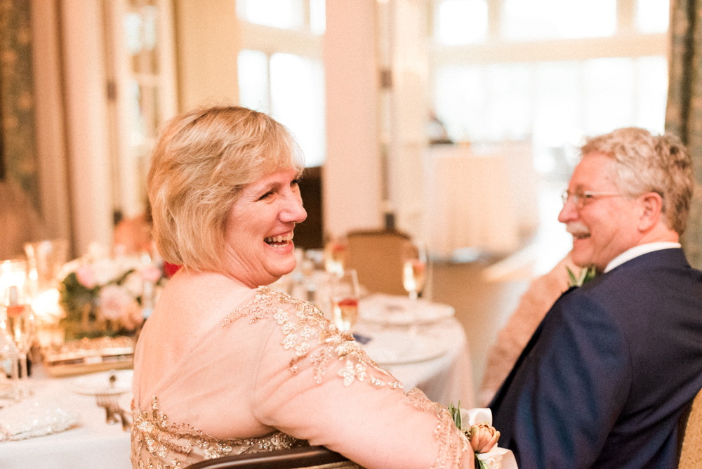 Toast reactions at Wedding at Lehigh University and Lehigh Country Club by Fine Art Photographer Michelle Behre Photography