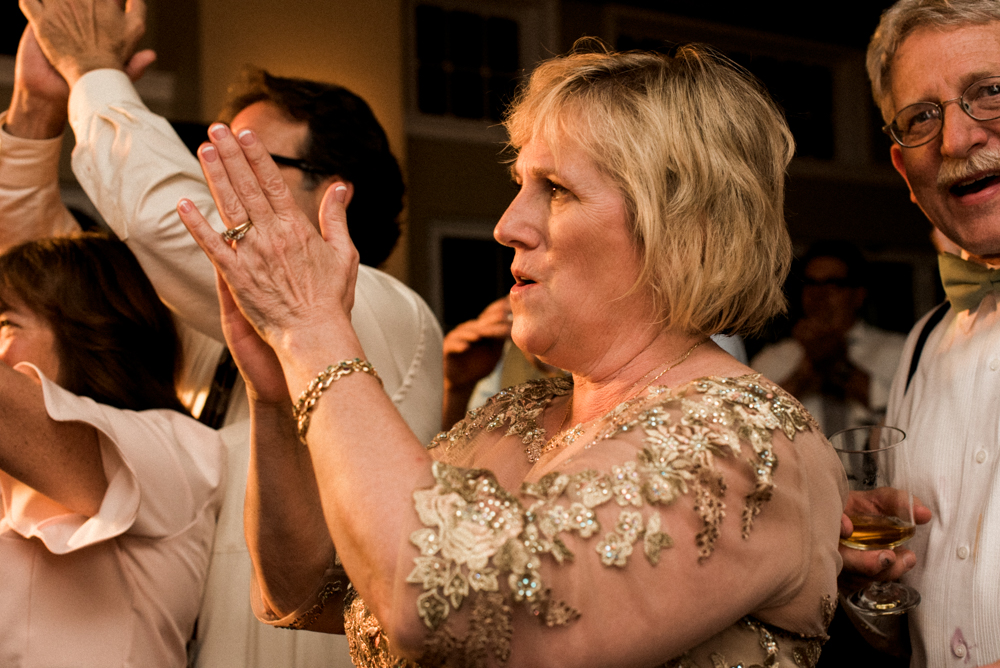 Cheering parents during the last Dance at Wedding at Lehigh University and Lehigh Country Club by Fine Art Photographer Michelle Behre Photography