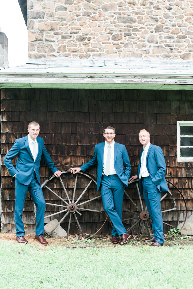 groomsmen portraits at Wedding at Lehigh University and Lehigh Country Club by Fine Art Photographer Michelle Behre Photography