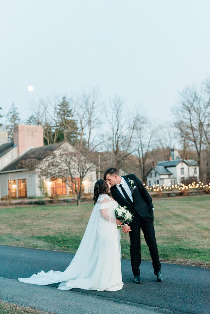 Elegant winter wedding at the Waterloo Village by wedding photographers Michelle Behre Photography.