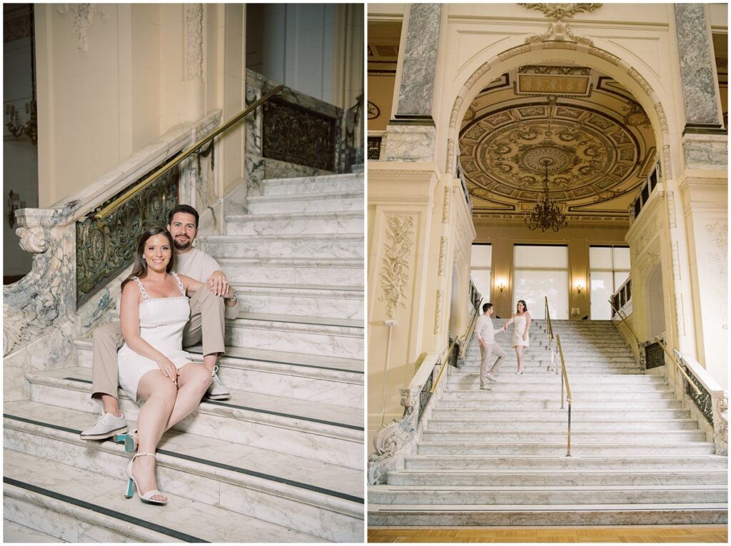 Ariel and Bryan’s romantic engagement session was set at Monmouth University in Monmouth New Jersey photographed by New Jersey Wedding Photographer, Michelle Behre Photography. For more New Jersey engagement session inspiration and New York engagement ideas, outfits, locations, and inspiration, visit our blog!