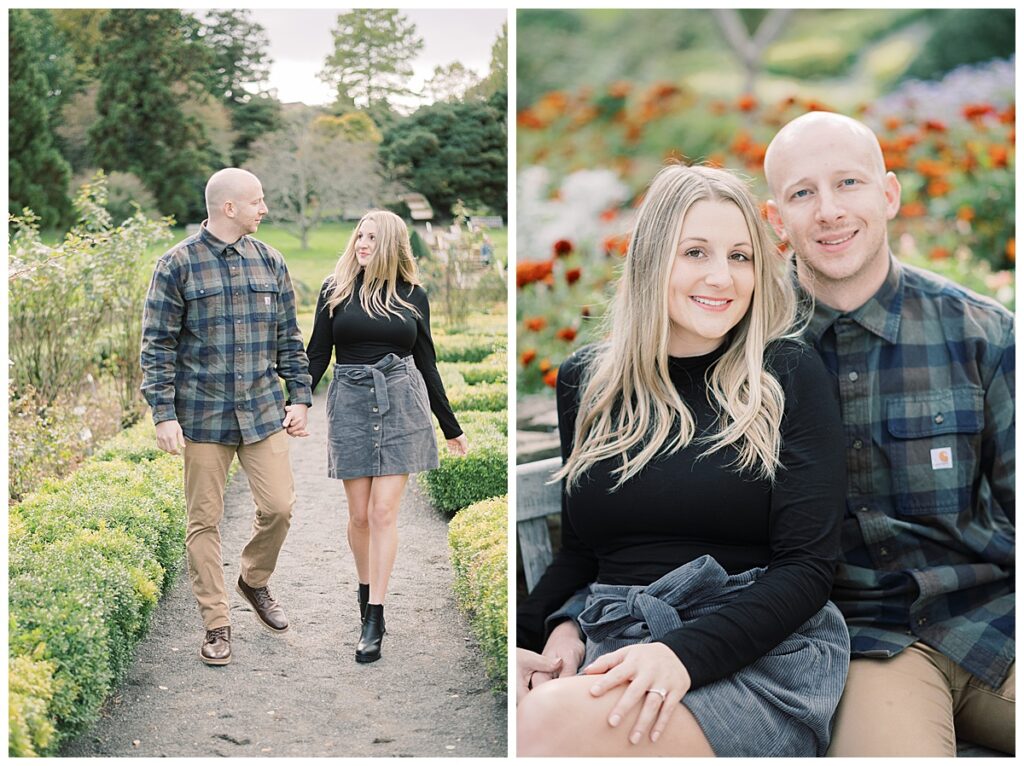 Light and airy engagement session at the Deep Cut Gardens; (Photo by New Jersey Wedding Photographer, Michelle Behre Photography).
