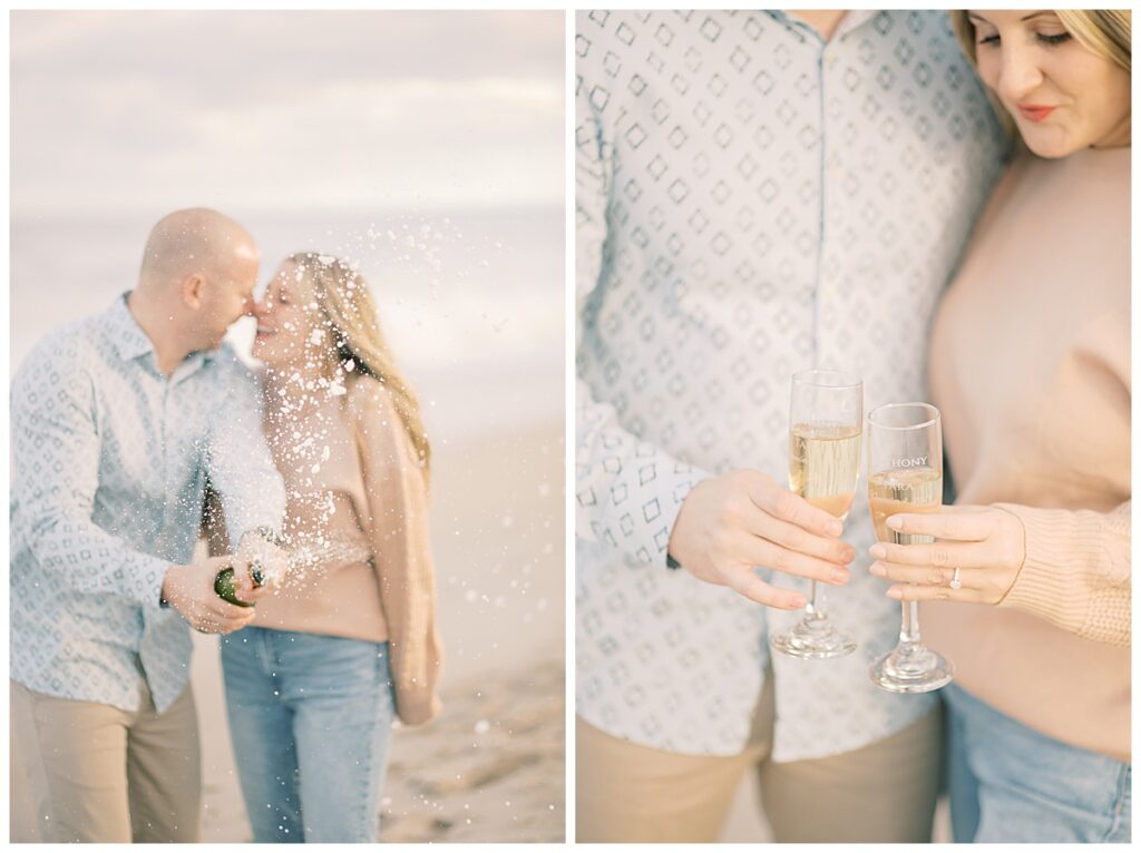 Light and airy engagement session at the Point Pleasant Beach; (Photo by New Jersey Wedding Photographer, Michelle Behre Photography).
