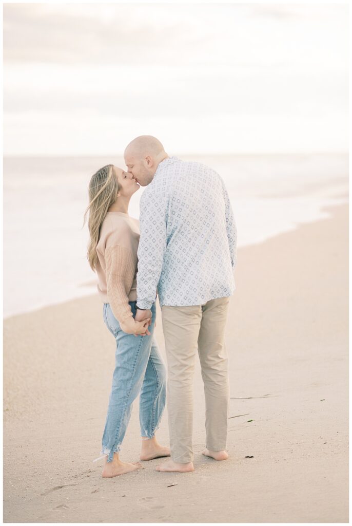 Light and airy engagement session at the Point Pleasant Beach; (Photo by New Jersey Wedding Photographer, Michelle Behre Photography).