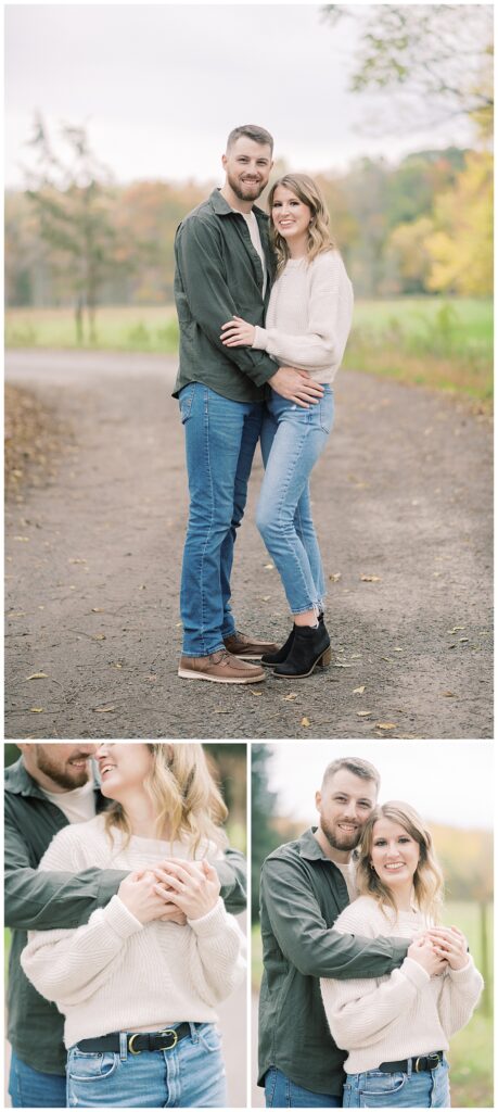 Light and Airy Fall Engagement Session at a Private Farm in Tranquility New Jersey captured by New Jersey Wedding Photographer, Michelle Behre Photography.