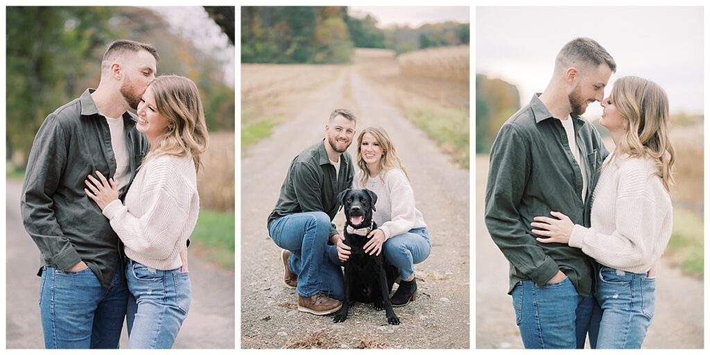 Light and Airy Fall Engagement Session at a Private Farm in Tranquility New Jersey captured by New Jersey Wedding Photographer, Michelle Behre Photography.