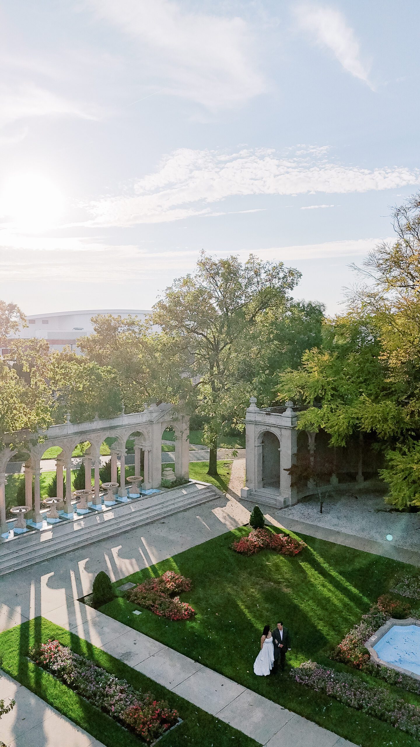 Engaged couple Liz and Sean during their Monmouth University engagement session in Monmouth New Jersey, photographed by NJ wedding photographers.