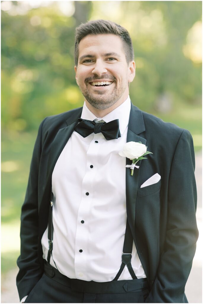 groom formal portraits at the crossed keys estate captured by nj wedding photographers michelle behre photography
