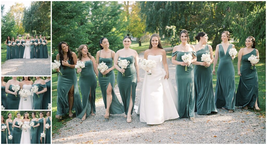wedding party formals at the lane at the crossed keys estate captured by nj wedding photographers michelle behre photography