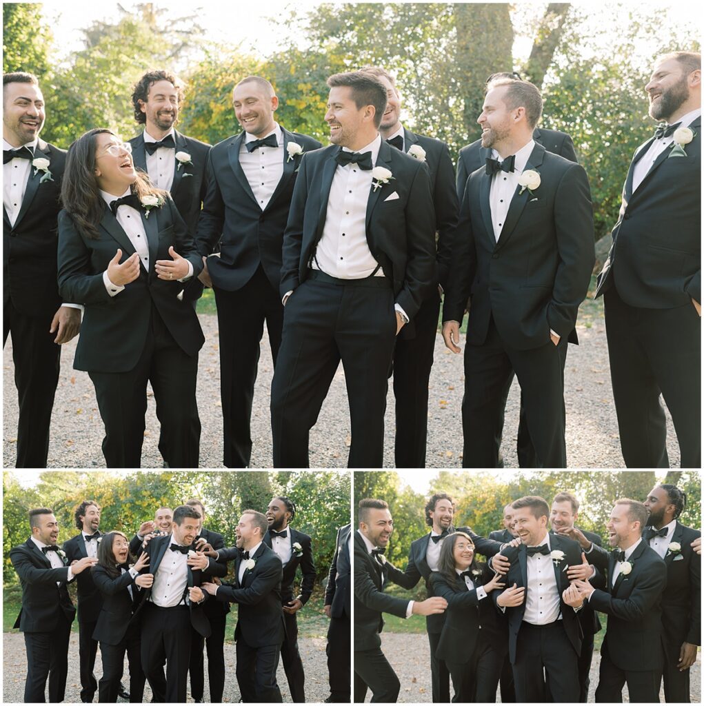 wedding party formals at the lane at the crossed keys estate captured by nj wedding photographers michelle behre photography