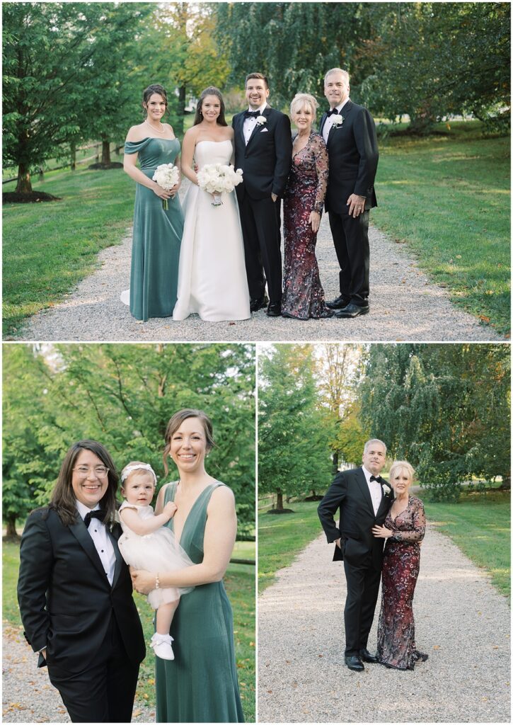 family formals at the lane at the crossed keys estate captured by nj wedding photographers michelle behre photography