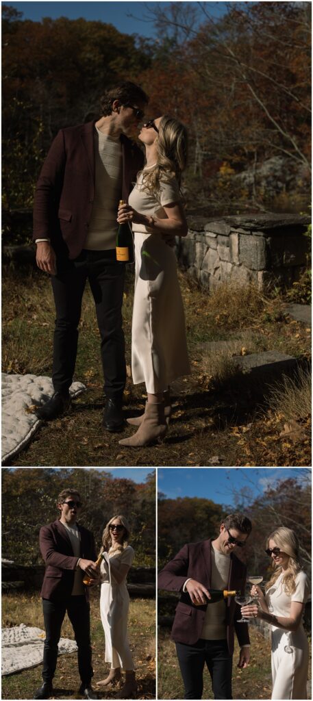 Romantic Engagement Session at Pomerance Park in Greenwhich CT captured by CT Wedding Photographers Michelle Behre Photography