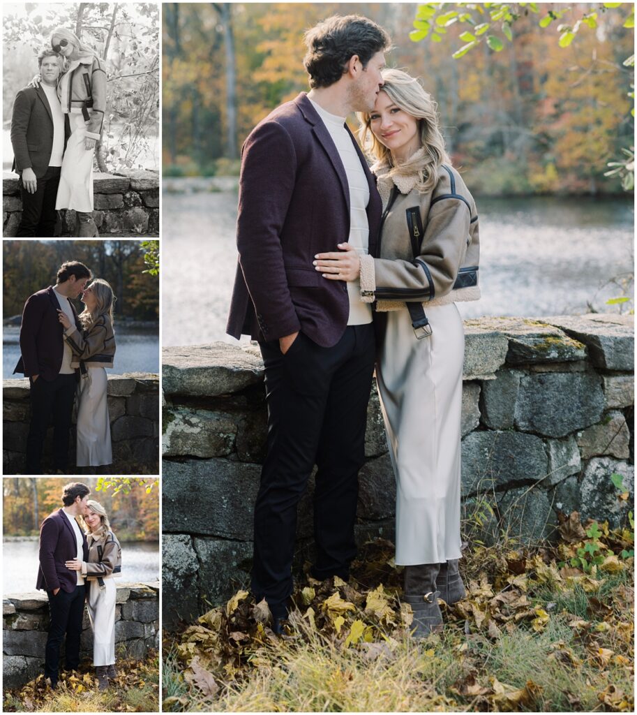 Romantic Engagement Session at Pomerance Park in Greenwhich CT captured by CT Wedding Photographers Michelle Behre Photography