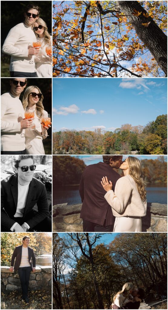Romantic Engagement Session at Pomerance Park in Greenwhich CT captured by CT Wedding Photographers Michelle Behre Photography