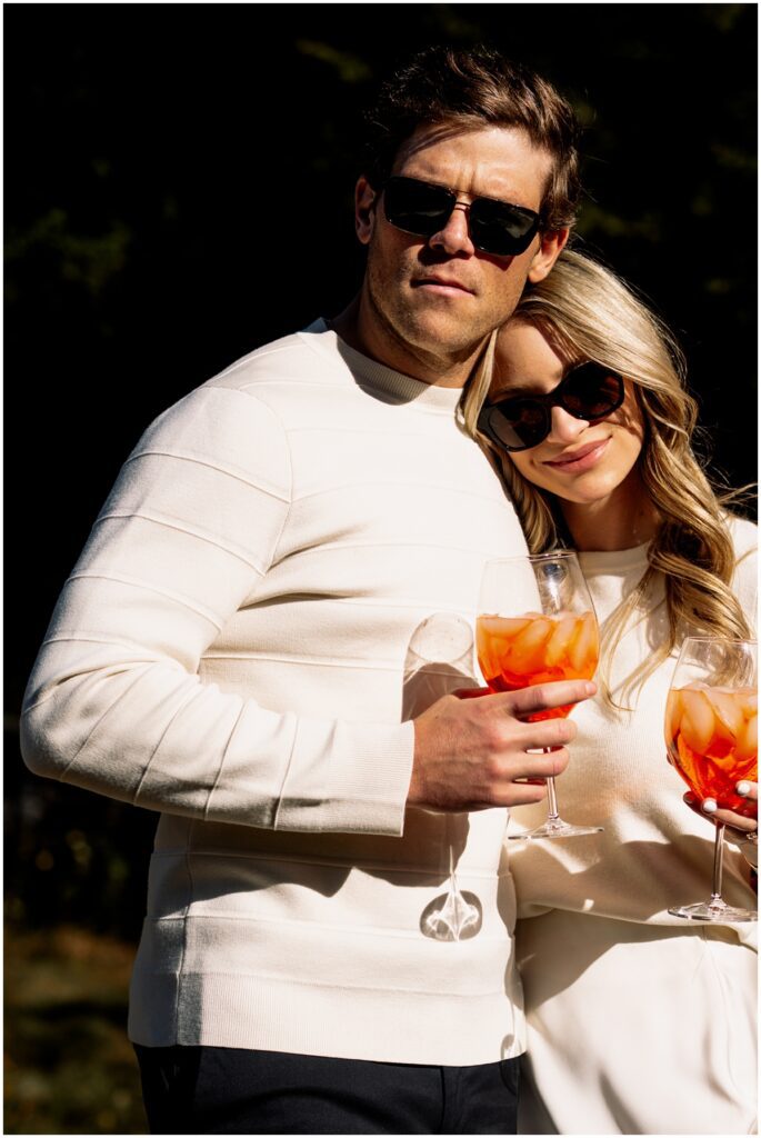 Romantic Engagement Session at Pomerance Park in Greenwhich CT captured by CT Wedding Photographers Michelle Behre Photography