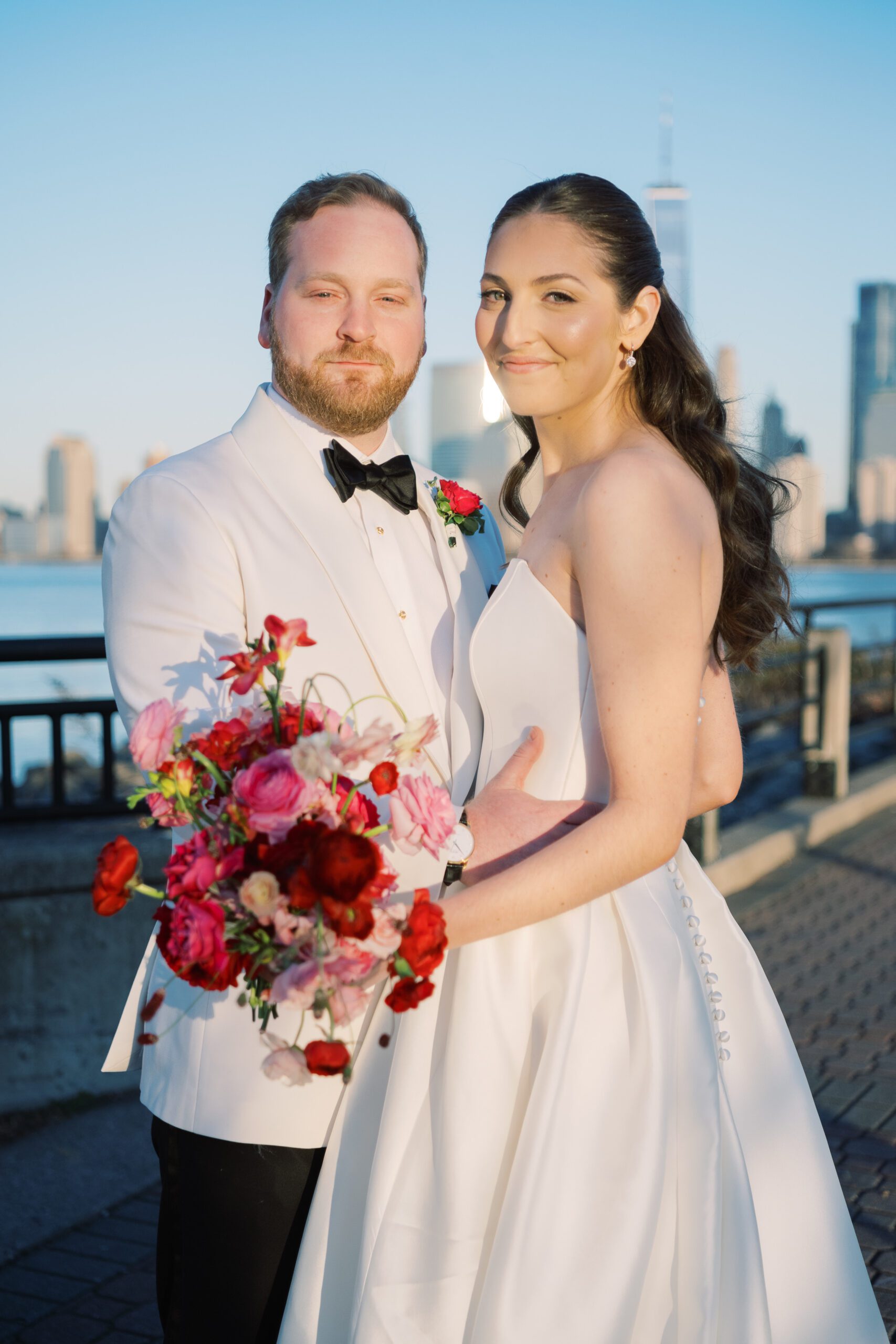 Elegant Jewish winter wedding captured by New Jersey Wedding Photographer Michelle Behre Photography at Maritime Parc Jersey City.